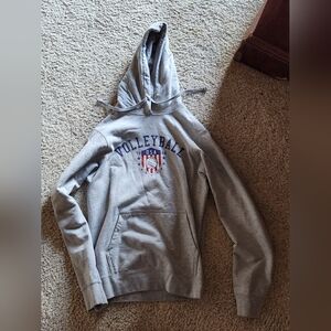 Womens/Girls Gray USA Volleyball Hoodie, Size Small